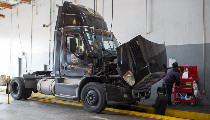 Truck Service Bay - Inside