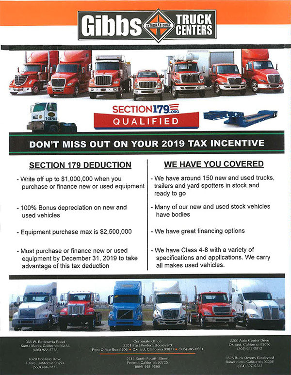 Section 179 Tax Deduction Flyer Ad