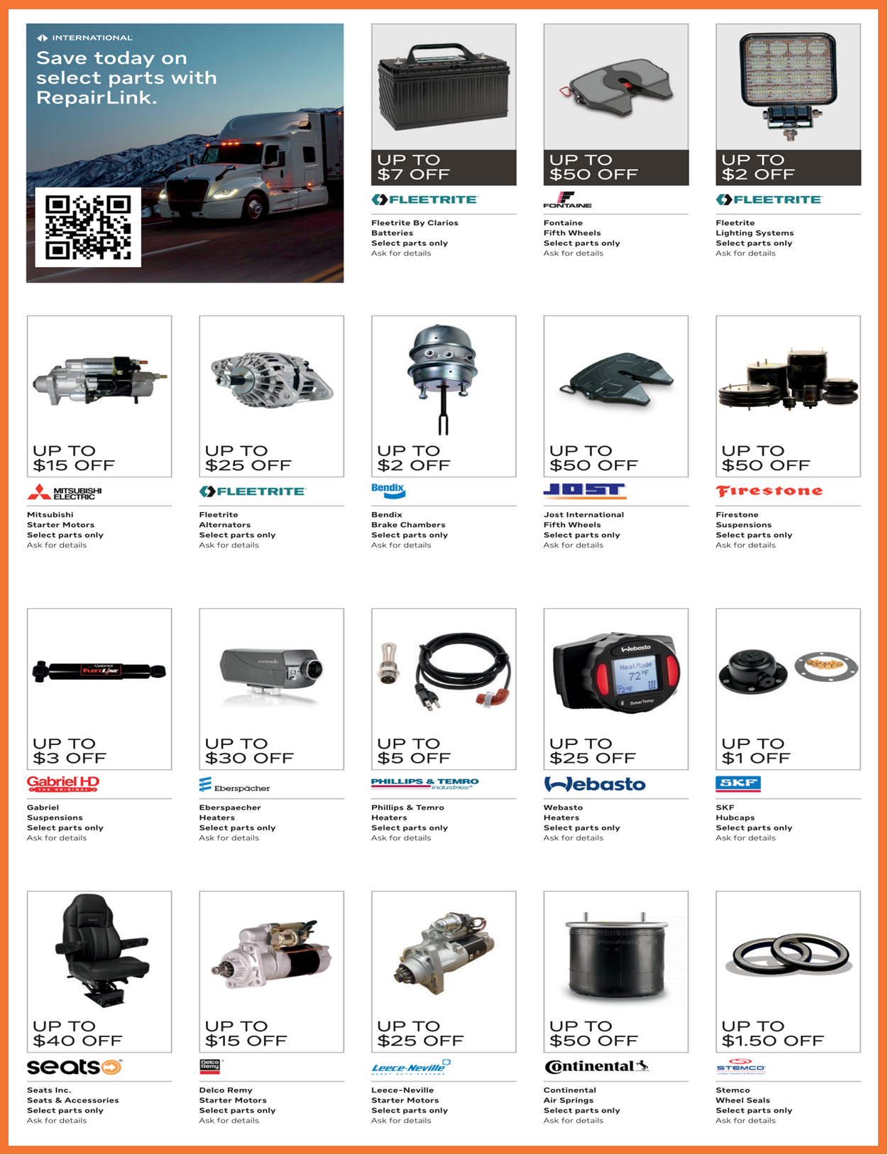 Quarterly Parts Flyer